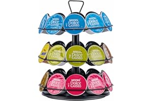 Flagship Porta cialde a 3 ripiani per capsule Dolce Gusto, in metallo, fai da te, piccolo, per Nescafe, Dolce Gusto, capacità 30 cialde