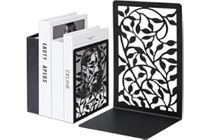 JOCAHULFX 1 Parr Buchstütze, Metall Buchstützen, schwarz Bücherstützen Metall, Book Holder Bookends, Bücherhalter für Regal, Bücherständer, Buchhalter Regal für Büro Schule Zuhause Leseständer Notenständer