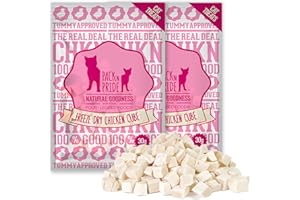 PACK'N PRIDE PACK’N PRIDE Freeze Dried Cat Treats, 2 Pack*30g Cat Snacks for Indoor Cats, with Pure Real Chicken Breast Meat, Grain-Free, Low-Fat and High in Protein