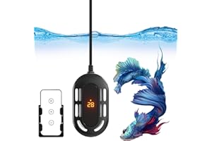 BrightArk Chauffage Aquarium 100W, Chauffage pour Aquarium 60 L Résistance Aquarium avec Thermostat 15-34 °C, Température Réglable Chauffe-Aquarium avec Ventouse pour Réservoirs à Poissons et Aquarium