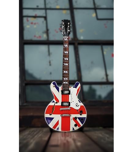 Miniature Jazz Bass Guitar | Handmade Wooden Mini Replica By Axe Legends | Includes Personalised Mini Leather Guitar Strap And A-Frame Display Stand | 25 Cms Tall | Shipped In Gift Box
