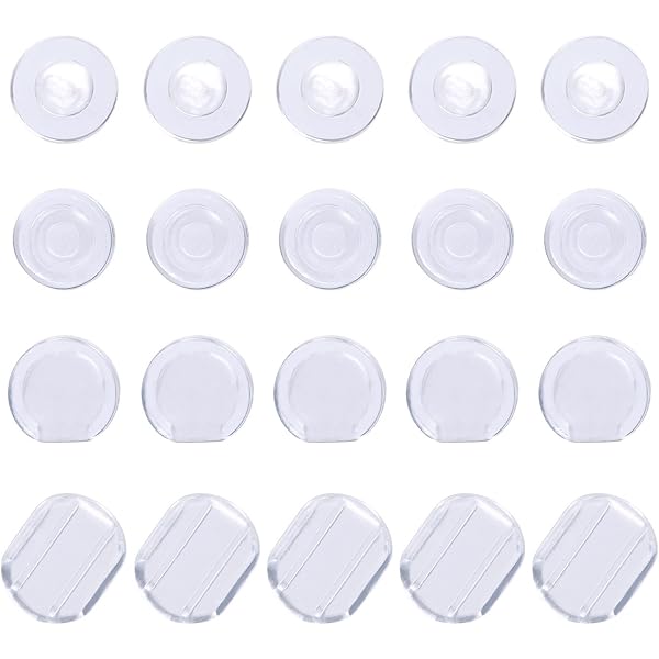 XENQITO Ohrringpolster 60 Stück - Transparente Silikon Stopper Für Ohrringe