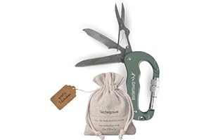 Gipfelgaudi Multitool Karabiner I Gipfelhelfer - ideal zum Wandern, Picknick & mehr I Plastikfreier Karabiner to Go aus rostfreiem Edelstahl
