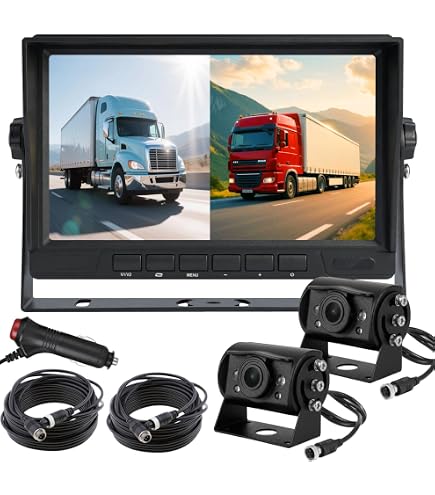 Sistema Di Telecamere Per Camper CAMECHO 10,1" Touch Con 4 Telecamere 1080P IP68 E DVR 4K – Visione A 360° E BSD