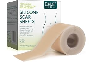 PEGCIZ Silicone Scar Sheets, Professional Silicone Scar Tape, Silicone Gel for Scars, Silicone Scar Strips, Soft Scar Sheets for Acne, Keloid, Burns, Acne, C-Section Surgical Scar