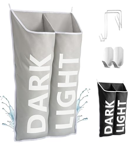 Wäschekorb Faltbar 27 Liter - Weißer Wäschesammler Mit Wandmontage