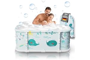 KISEELY Wunder-Ozean L2: Faltbare Metall-Badewanne, 120cm, 7-lagig, Hot SPA