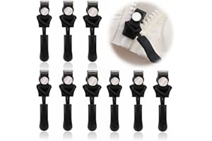 Yuchengxiang 9 Pcs Black Fix Zip Puller Instant Zipper Puller Universal Instant Fix Zipper Repair Kit Zip Design Zippers Head Sewing Tools for Jacket Luggage Backpacks