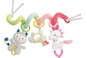 Fehn 057034 Aiko & Yuki Activity Spiral – Playtime Fun for Feeling and Gripping – for Babies and Toddlers from Newborns Upwards – Dimensions : 30 cm