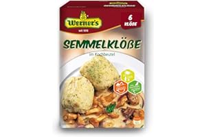 ‎WERNER´S Werner´s Semmelklöße im Kochbeutel 6 Stück, 6 Packungen pro Karton, ohne Farbstoffe, ohne Geschmacksverstärker, einzeln entnehmbar,