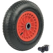 16" Pneumatic Wheelbarrow Wheel Launching Trolley 4.80-4.00-8 - 12mm
