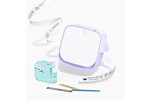 Vixic M960 Label Makers Machine with Tape, Built-in Cutter Portable Bluetooth Handheld Sticker Printer for Home Kitchen Office Organization, For iOS & Android, Mini Inkless Labeler USB Rechargeable