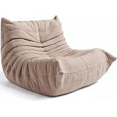 Aiire Vintage Luxury Salon Bean Bag Chair – French Design Premium Stain Resistant Fabric – Giant Bean Bag Sofa with Filling I