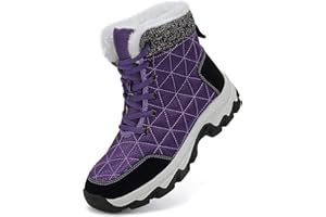 Dhinash Schneestiefel Herren Damen Winterstiefel Wasserdicht Warm Gefüttert Stiefelette Outdoorschuhe Trekkingstiefel Wanderstiefel Winterschuhe Schneeschuhe Wanderschuhe Gr.37-48