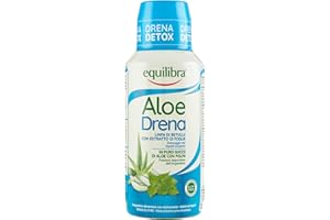 Equilibra Integratori Alimentari, Aloe Vera Drena, Integratore a Base di Aloe Vera per il Drenaggio dei Liquidi Corporei e la Funzionalità delle Vie Urinarie, con Succo di Mela, Bottiglia da 500 ml