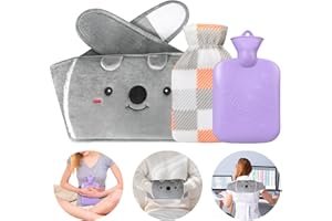 Hanmir Wärmflasche, 3 in 1 Wärmflaschen mit weichem Taillen-Bezug, Tragbarer Wärmflaschengürtel für Schmerzlinderung für Nacken,Schultern, Beine, Ist das beste Geschenk für Familie (Violett)