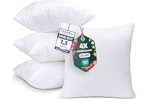 Utopia Bedding 4er Set Kissenfüllung 45 x 45 cm, Innenkissen Füllkissen Kopfkissen Sofakissen (Weiß)