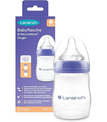 Biberon Poupy 300 Ml Per Neonati – Collo Largo, Tettarella In Silicone, Senza BPA, Con Coperchio Protettivo (Viola)