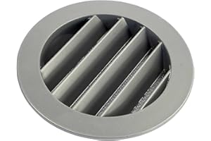 DUTCH ENVIRONMENT CORPORATION DEC Rejilla de Ventilación Exterior de Aluminio para Extractor de baño, Cocina, Garaje, Pared | Rejilla Redonda con mosquitera metálica, Color Resistente a Rayos UV (Gris, 100mm)
