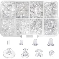 50 Bouchons D'oreille Silicone Transparents - Anti-dérapant Pour Boucles D'oreilles, Remplacement Et Décoration