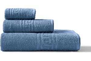 nice homeit Set de Toallas Blancas 100% Algodón - Set de Toallas de Baño - Suaves y Altamente Absorbentes