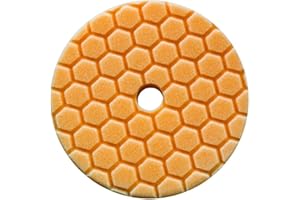 Chemical Guys BUFX112HEX6 Hex Logic Quantum Polishing Pad 6 Inch Orange Medium Cutting Disc