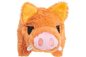 BARKBOX BARK Beau The Boar Dog Toy, Plush Wild Pig Design, Orange, Medium