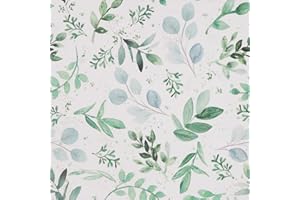 ICYEHAO Papel Pintado Hojas Verdes, 44 x 500cm Autoadhesivo para Muebles, Armarios, Librería, Sala de Estar, Dormitorio, Cocina