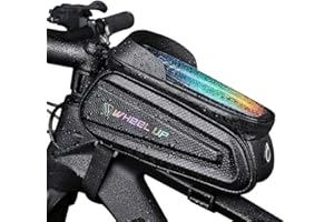 RONGJ AICTIMO Borsa Telaio da Bicicletta, Borsa da Manubrio per Bici Impermeabile PortatileTouch Screen Porta Cellulare Bici Borse Ciclismo Top Pannier per Telefoni 7 Pollici