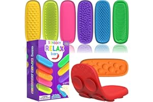 RoseFlower Fidget Toys Erwachsene und Kinder - 8 Packs Strukturierte Sensorische Spielzeugstreifen mit Saugnäpfen, Leises Zappelspielzeug für Erwachsene