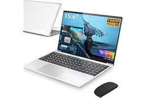 OUZRS Notebook 15.6 Pollici Display FHD, 12GB DDR4 256GB SSD, Windows 11 Pro 2.6Ghz Celeron, Computer Portatile 1920x1080 IPS, 2.4G+5G WiFi, Laptop supporto Mini HDMI, PC Portatile in offerta Mouse