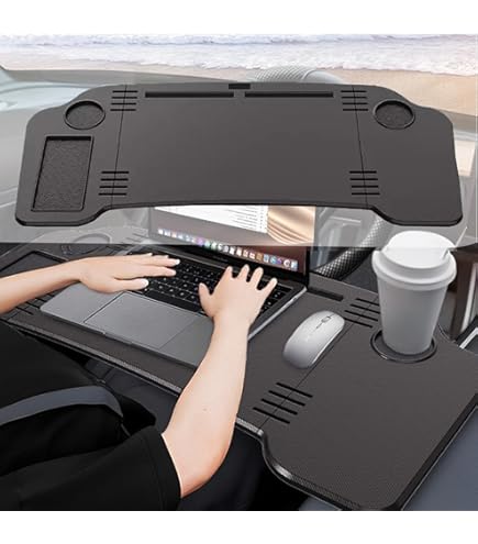 Verstelbare Eetbord voor in de Auto - Gadgets - Voedsel tafel, lade voor koffie