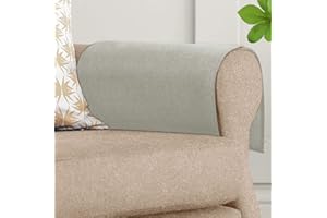 Joywell Armrest Covers for Sofa Armchair Covers for Arms Faux Linen Couch Arm Cover Sofa Arm Protector Covers for Pets, Cats, Set of 2, Silver Grey