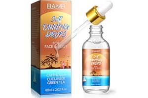 QUANHAO Ambre Solaire - Sérum Autobronzant Visage Hydratant 60ml, Bronzage du Visage Personnalisable, gouttes autobronzantes visage, Pour Tous Types de Peaux, Natural Bronzer, Durable, Sans rayures