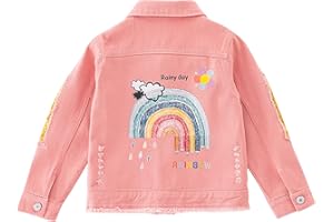 Amur Leopard Chaqueta Vaquera Niña Abrigo Denim Niños Abrigo Mezclilla Impresa para Primavera y Otoño Chaqueta Outwear