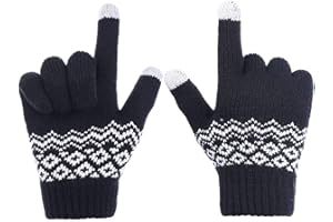 SHOLOV Guanti invernali, guanti invernali caldi tattili antiderapant super morbidi guanti lavorati a maglia sport inverno guanti ciclismo ciclismo moto per uomo donna