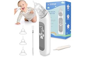 MYPIN Nasensauger für Baby, elektrischer Nasensauger für Kleinkinder, Baby-Nasensauger, automatischer Nasensauger mit 3 Silikonspitzen, einstellbare Saugstufe, Musik- und Lichtberuhigungsfunktion