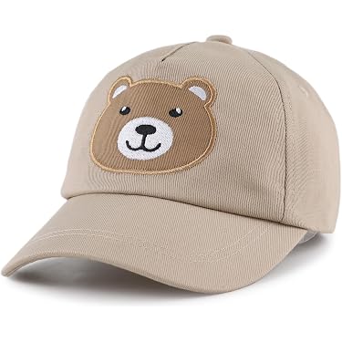Casquette Enfant Coton Broderie Ours Lapin - Chapeau Soleil Réglable 6 Mois à 10 Ans Pour Bébé Fille Garçon
