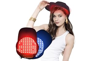 XQZMD Red Light Therapy Hat, Cap for Hair Growth, Laser Hair Growth Cap, Hair Loss Treatment, 470nm 630nm and 650nm Wavelength, 70 LEDs Lamp Beads, 4 Modes