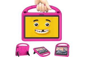 Fire HD 8 & HD 8 Plus Tablet Case for Kids (12/10th Generation, 2022/2020 Release), Mansiruyi Lightweight Shockproof Cover with Handle Stand for Fire HD 8 Kids Tablet & Kids Pro Tablet -Pink