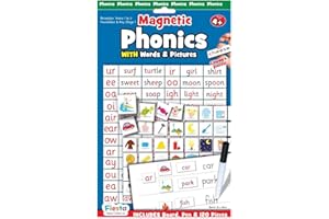 FIESTA CRAFTS LTD Magnetic Phonics Letters and Sounds by Fiesta Crafts - Includes 48 words, pictures, 24 Phonic sounds - Designed to engage children in a fun learning process - Key Stage 1
