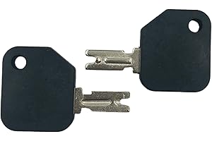 GENRICS 2X replacement for Hyster, Yale, Rubber Coated Forklift Key. Part Numbers : 51335040, 186304, 6T-2663, 166, 1430