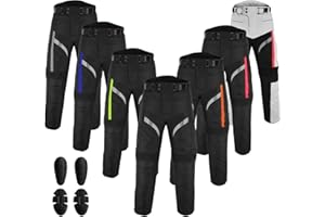 REXTEK Pantalones de Moto para Hombre Impermeable Cordura Textil Blindado para Hombre Aprobado por CE