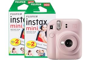 Fujifilm Instax Mini 12 Appareil Photo instantané avec Pack de 40 Films Rose Fleur
