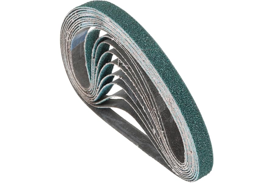 Kozelo 30 Pack Sanding Belts 10mm x 330mm 60 Grit Zirconia Abrasive Belt Sander Paper for Belt Sander Metal Grinding Wood Working Weld Rust Removal