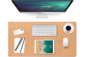 DawnTrees Cork Desk Pad, 90x40cm Office Cork Desk Mat , Nonslip Cork Mouse Pad, Extra Large Desk Pad, Desk Protector , Suitable for PC,Computers,Keyboard, Laptops.