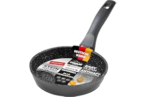 STONELINE Poêle à frire 14 cm, Poêle à Omelette, Poêle à Revêtement Antiadhésif avec de vraies particules de pierre, adaptée à toutes les plaques de cuisson y compris l'Induction