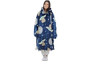 Character World Hugzee übergroßes tragbares Kapuzen-Fleece | Super warmes und gemütliches Sherpa-Futter, Disney The Mandalorian Grogu Design