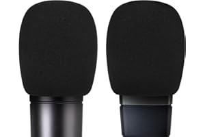 Musiin Lot de 2 bonnettes anti-pop en mousse pour microphone AKG P120, P220, P420, P820, C3000, C414 XLS, C414 XLII - Noir