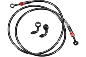 A ABSOPRO 1 Set AN3 28 90 Gradi Moto Freno Tubo Linea 140cm Nero